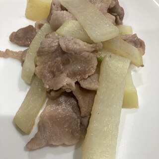 豚肉と大根の生姜醤油炒め